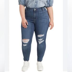 Women's Levi’s size 22W jeans Plus Size 721 High-Rise Skinny Jeans irregular